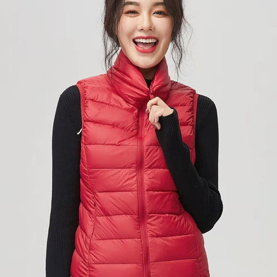 Gilet imbottito ultra-leggero da donna 2025 – smanicato oversize senza maniche, antivento e ripiegabile