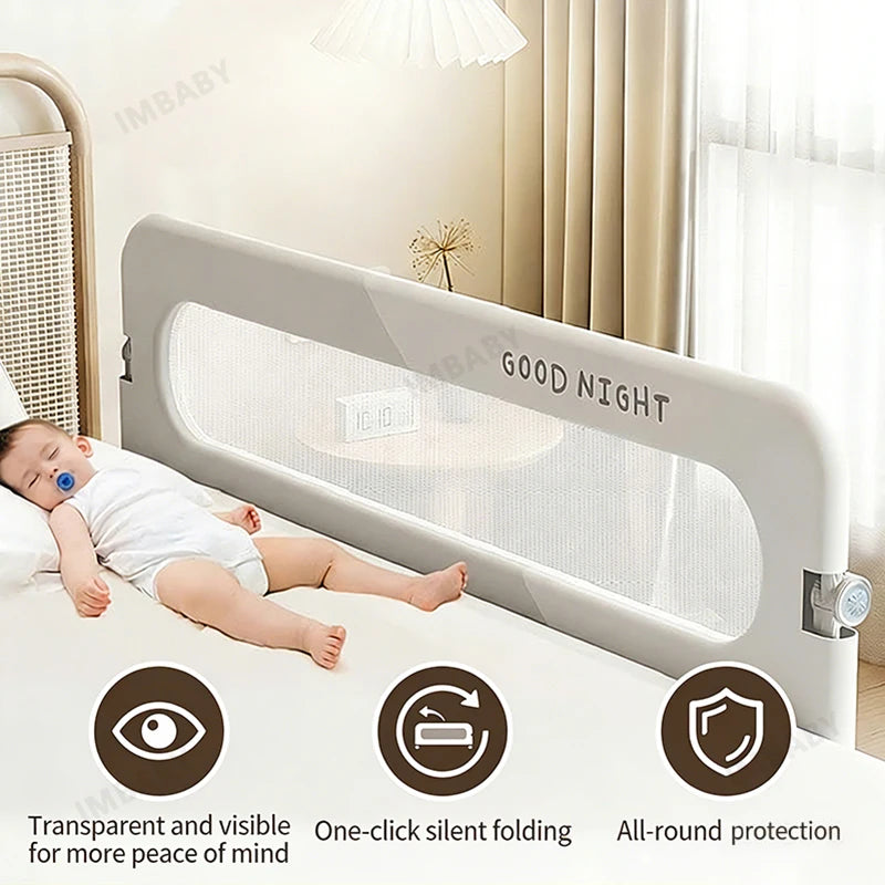 Sponda Letto Bambini Pieghevole – Barriera Anticaduta Regolabile