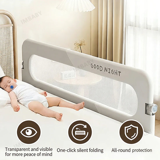 Sponda Letto Bambini Pieghevole – Barriera Anticaduta Regolabile