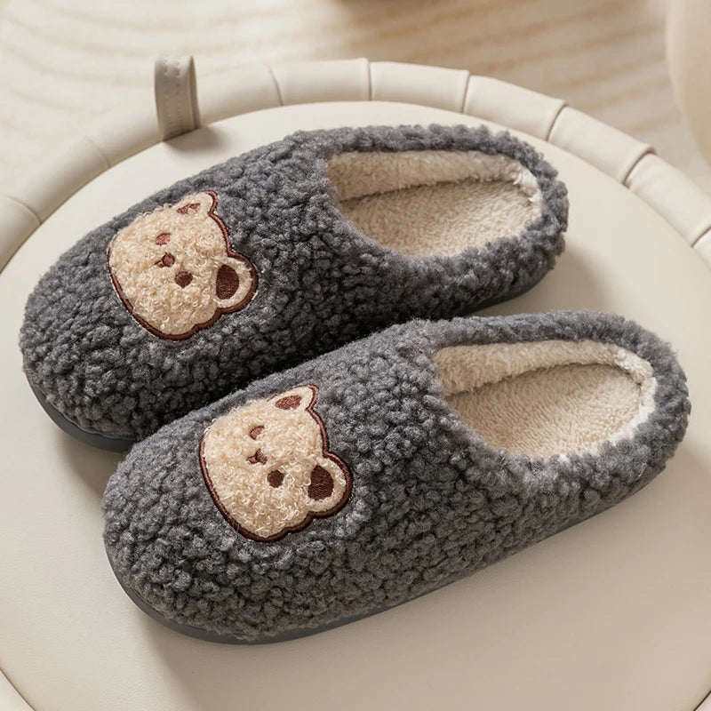 Pantofole Peluche Orso per Uomo e Donna – Ciabatte Morbide e Calde per Casa