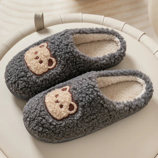 Pantofole Peluche Orso per Uomo e Donna – Ciabatte Morbide e Calde per Casa