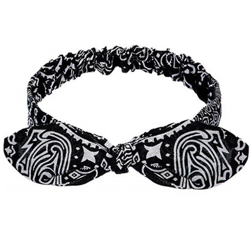 Fascia Capelli Boho Donna – Turbante Elastico con Nodo