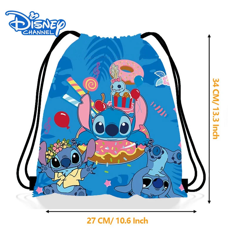 Zaino/sacca Disney Stitch in tessuto impermeabile – ideale per sport, scuola, party o bomboniera