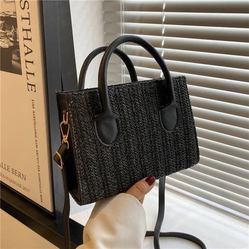 Borsa Tracolla Donna in Paglia Intrecciata – Stile Casual