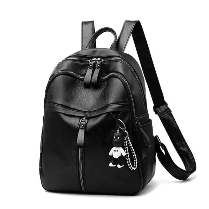Zaino nero casual / crossbody monospalla, stile carino e vegan friendly