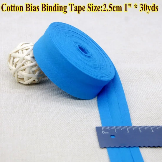 Nastro bias binding cotone 25 mm · rotolo 30 metri – rifiniture, bordi e accessori cucito fai-da-te