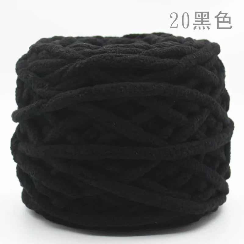 Set 4 pezzi filato chenille cotone 400 g – morbido “ice strip” per coperte, sciarpe e lavori fai-da-te