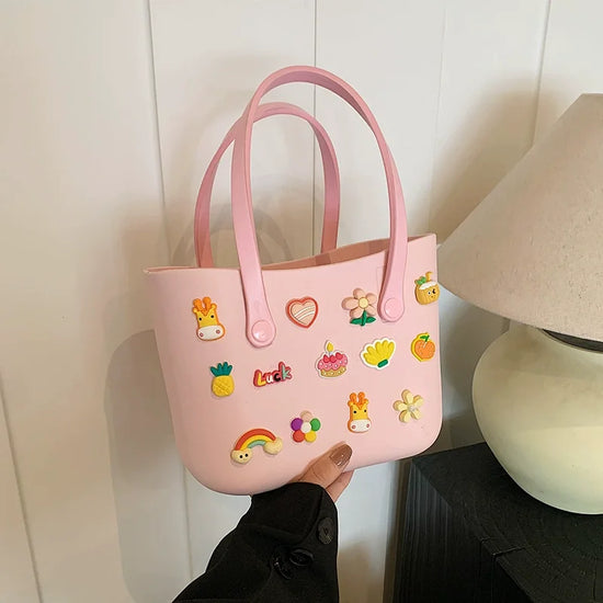 Borsa Mare Colorata Impermeabile – Cestino Estivo Donna Multicolore per Spiaggia e Piscina
