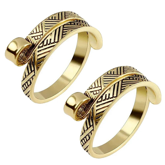Set 2 ring guida filo regolabili per uncinetto/maglia – anello regolabile finger yarn guide / thimble per tensione costante