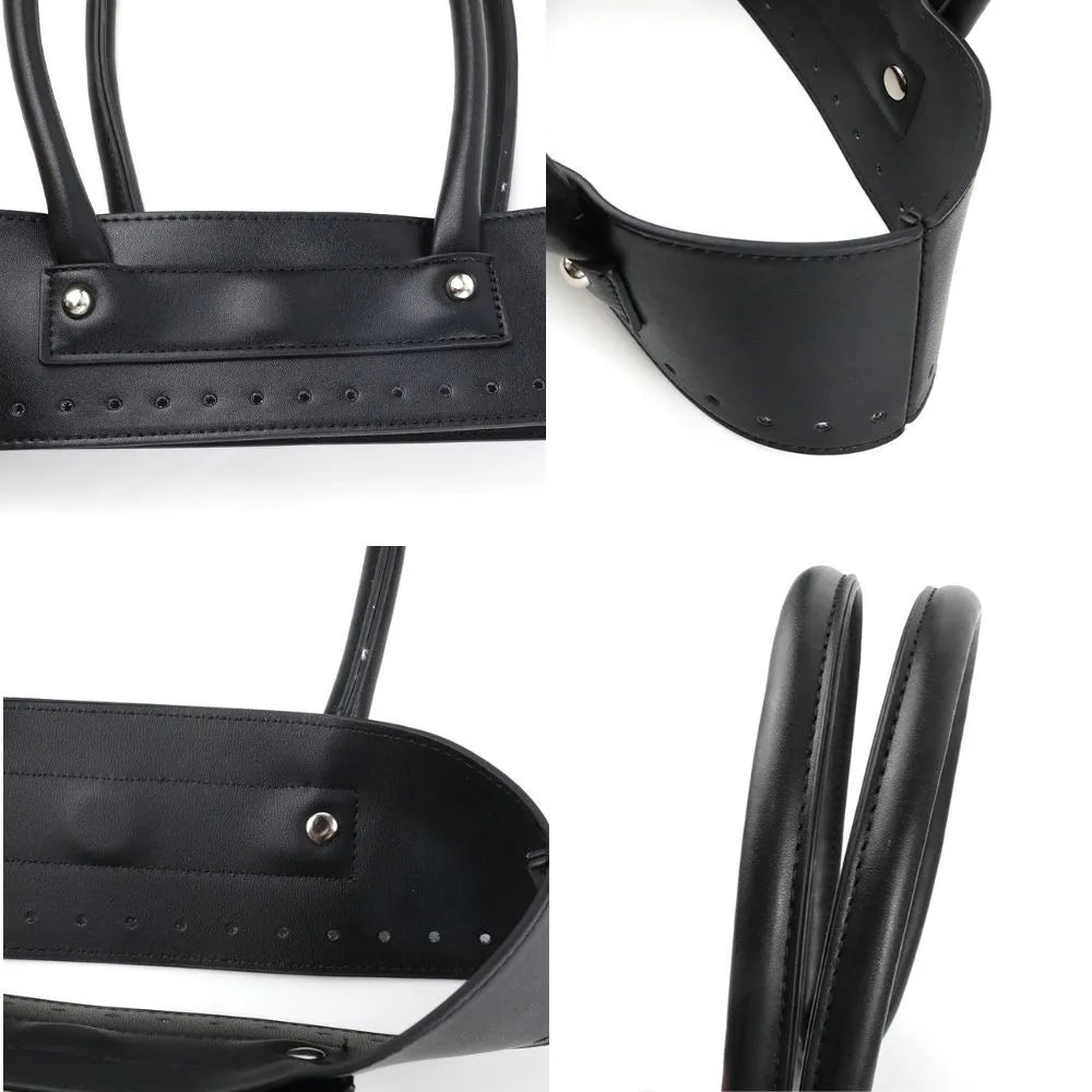 Kit Accessori per Borse Fai-da-Te – Set Manici & Fondo in Ecopelle per Borsa a Spalla