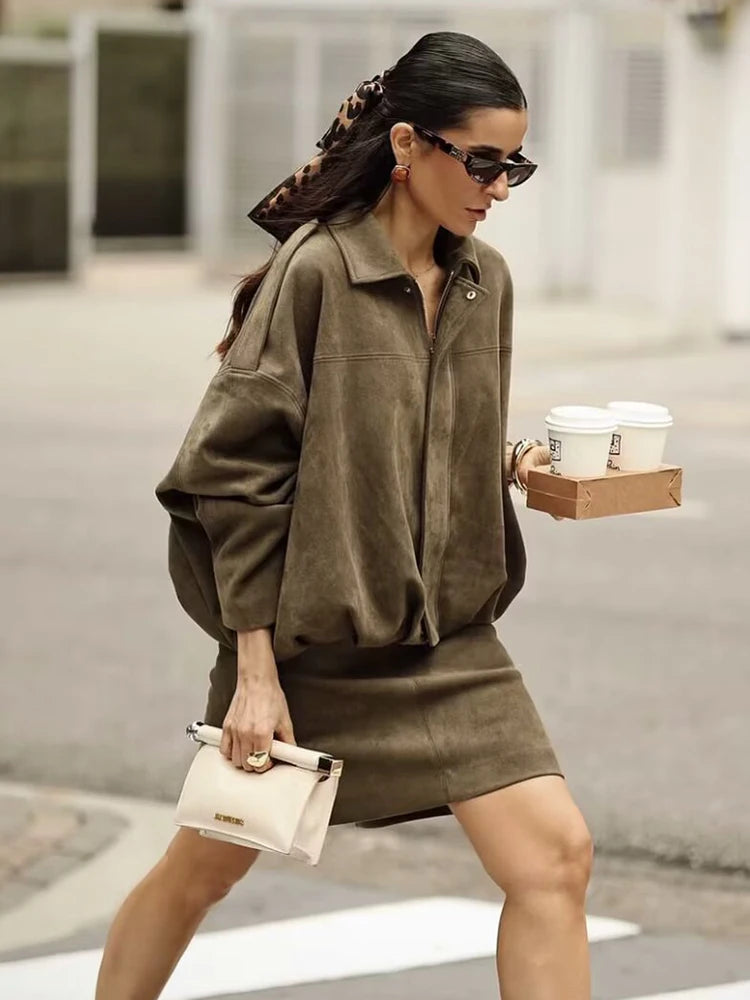 Giacca Bomber Oversize  Donna Stile Vintage – Giubbotto Elegante e Morbido per Occasioni Speciali