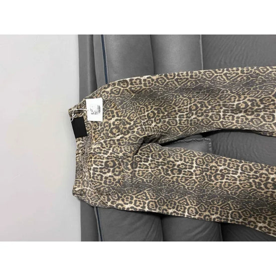 Jeans baggy vita alta leopardato donna – pantaloni oversize Y2K da strada con tasche casual 2025