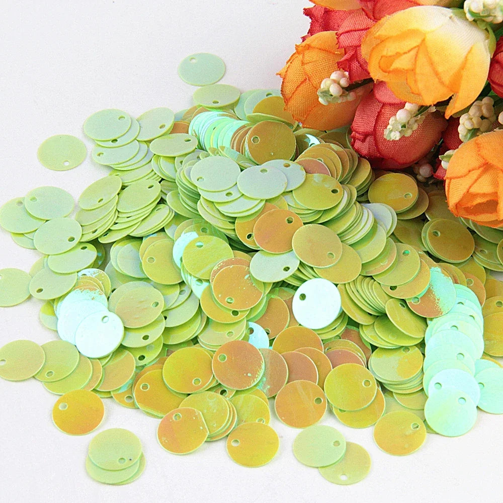 Paillettes Flat Rotonde 10–25 mm con Foro – 10 g , Costumi, Scialli, Danza, Scrapbooking e Decorazioni
