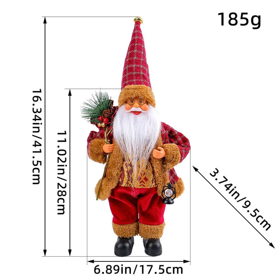 Pupazzo Babbo Natale peluche 30 cm ‒ decorazione natalizia morbida per casa, albero, festa (set 1-4 pezzi) 2025
