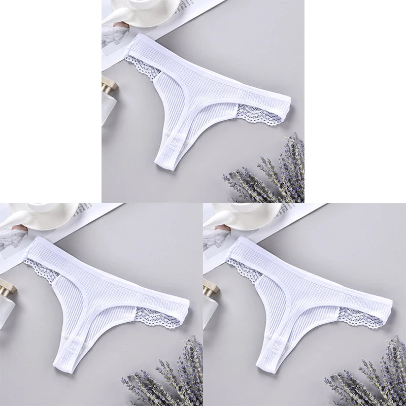 Set 3 pezzi G-string donna in cotone antibatterico – mutandine vita bassa traspiranti e asciugatura rapida, underwear comfort quotidiano