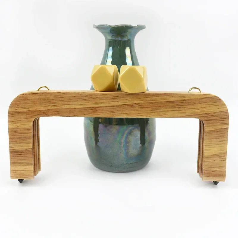 Set di manici in legno da 20 cm per borse – Chiusura a bacio per cucito fai-da-te, confezione da 1, 2 o 5 pezzi