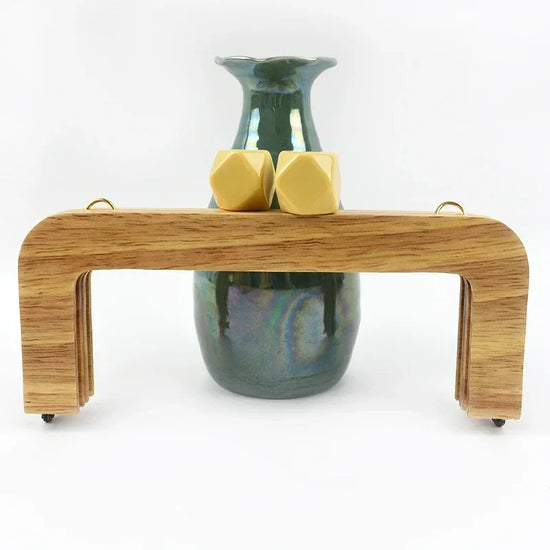 Set di manici in legno da 20 cm per borse – Chiusura a bacio per cucito fai-da-te, confezione da 1, 2 o 5 pezzi