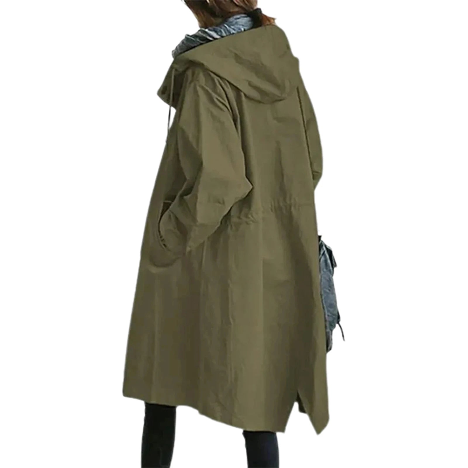 Giacca windbreaker donna con cappuccio, tasche e chiusura a bottoni – antivento, impermeabile, quick-dry, perfetta per escursioni e outdoor