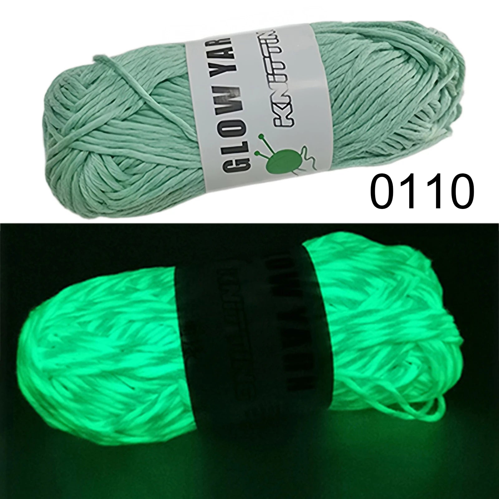Filato luminoso in poliestere da 2 mm – Ideale per maglioni e cappelli che brillano al buio