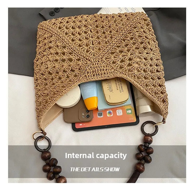 Borsa Tote Donna in Paglia Intrecciata – Shopper Estiva Capiente
