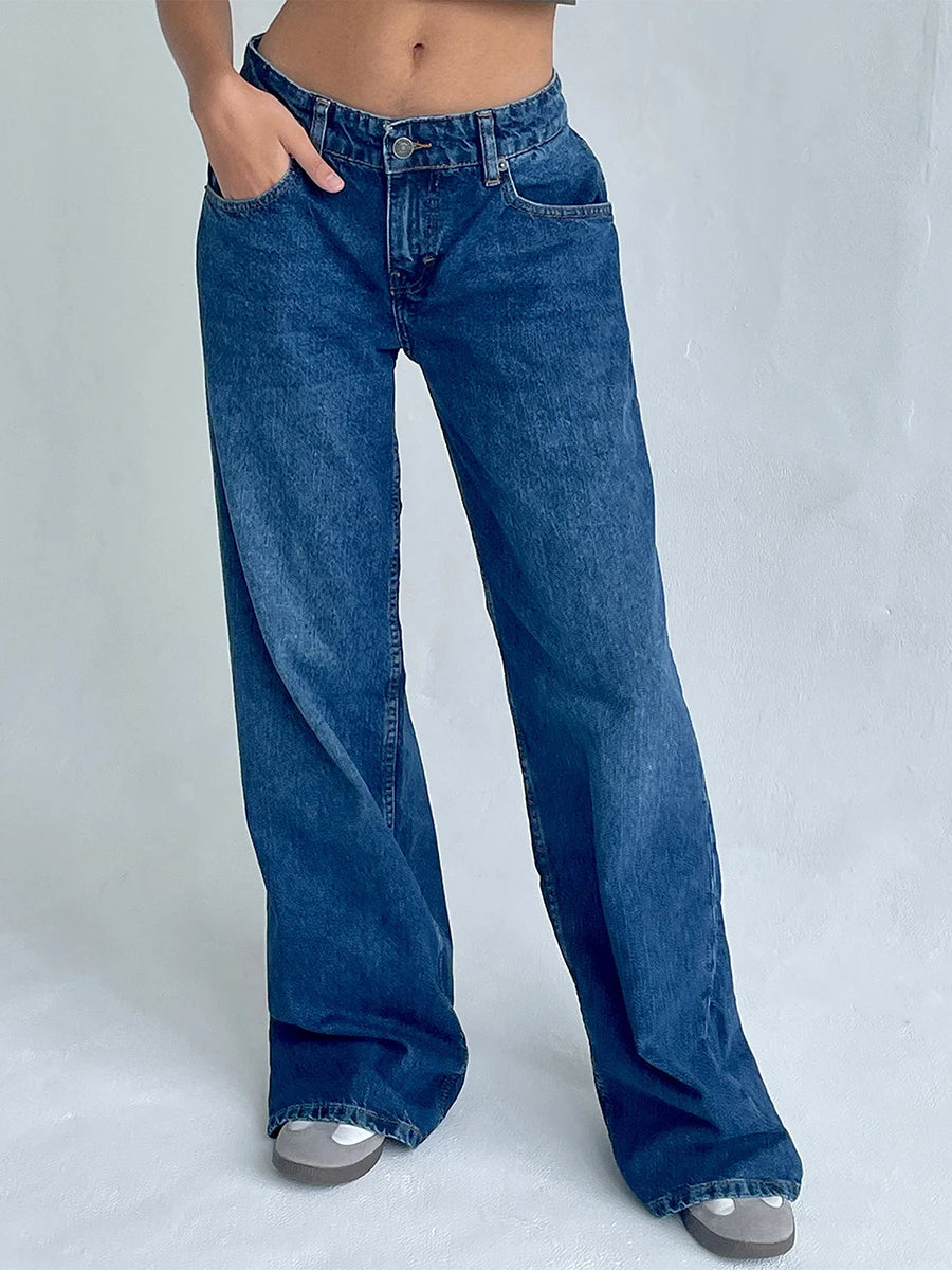 Jeans Boyfriend Donna Vita Alta con Tasche – Stile Y2K - dettaglio prodotto