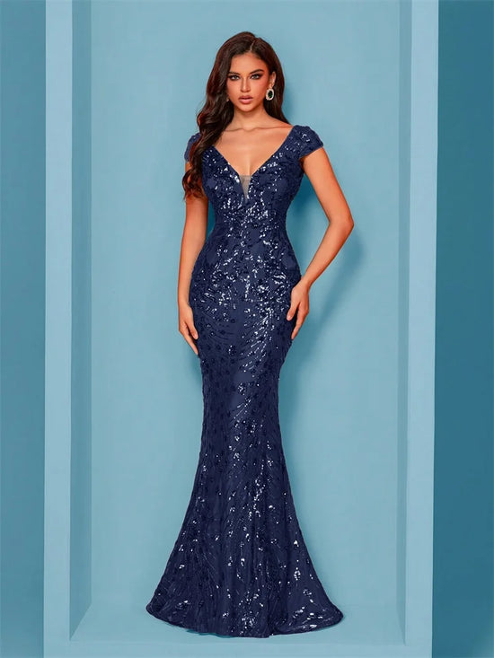 Abito Mylly Lungo Elegante – Dress Cerimonia con Paillettes per Damigelle e 18°