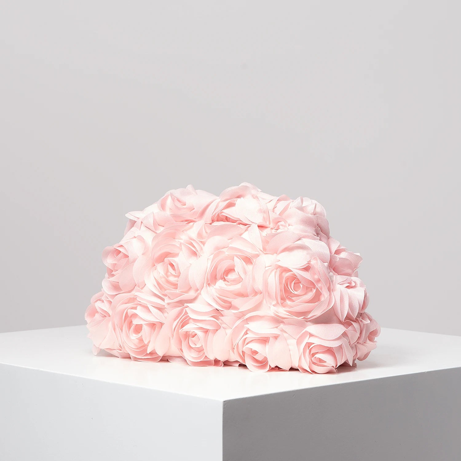 Clutch elegante rosa per donna – borsa clutch da cerimonia/partecipazione con rose, regalo perfetto per festa & cena