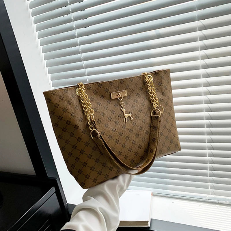 Borsa a mano in pelle morbida per presbiopia – Tote spaziosa con accessori pendenti, borsa a tracolla per donna