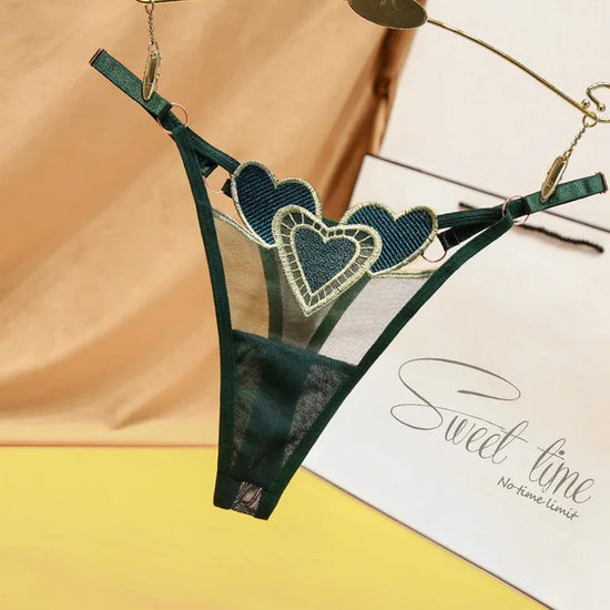 Perizoma sexy ricamato in stile giapponese – lingerie femminile a vita bassa, intimo elegante e sensuale
