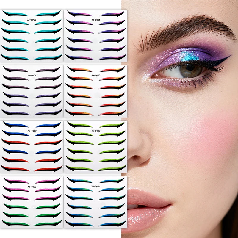 Adesivi Eyeliner Glitter Waterproof – Stickers Trucco Occhi Party