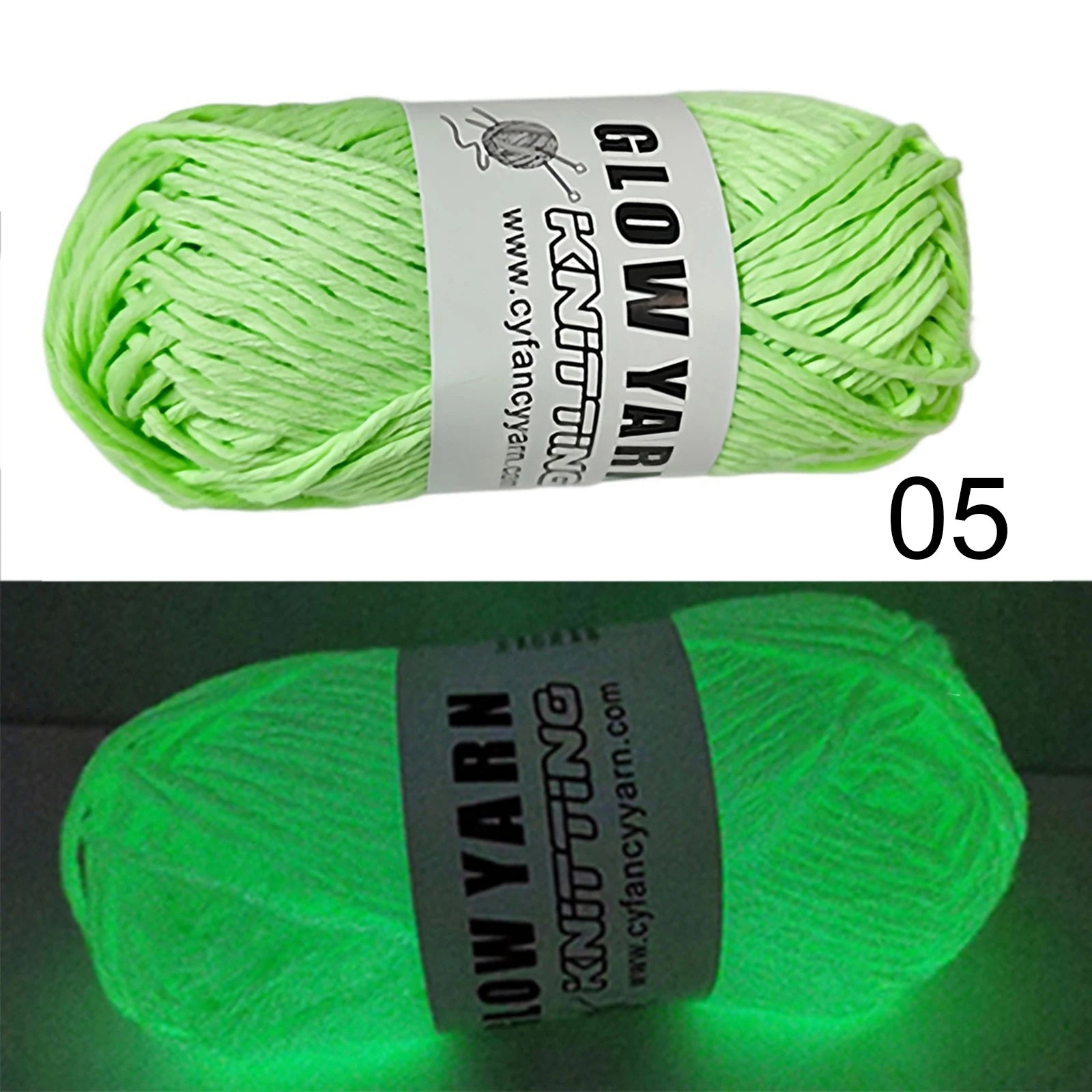 Filato luminoso in poliestere da 2 mm – Ideale per maglioni e cappelli che brillano al buio