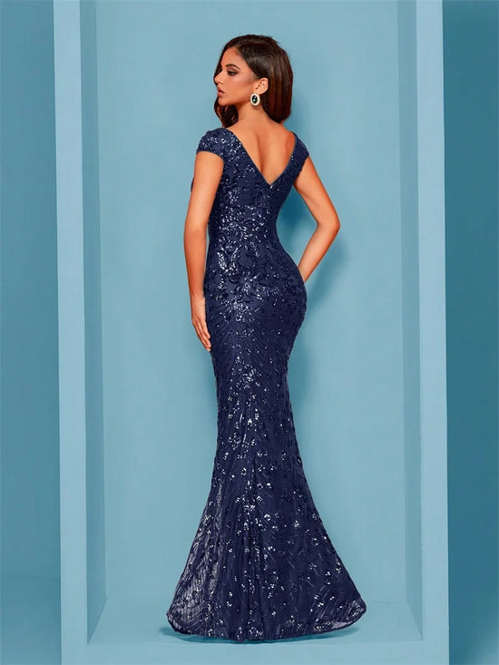 Abito Mylly Lungo Elegante – Dress Cerimonia con Paillettes per Damigelle e 18°