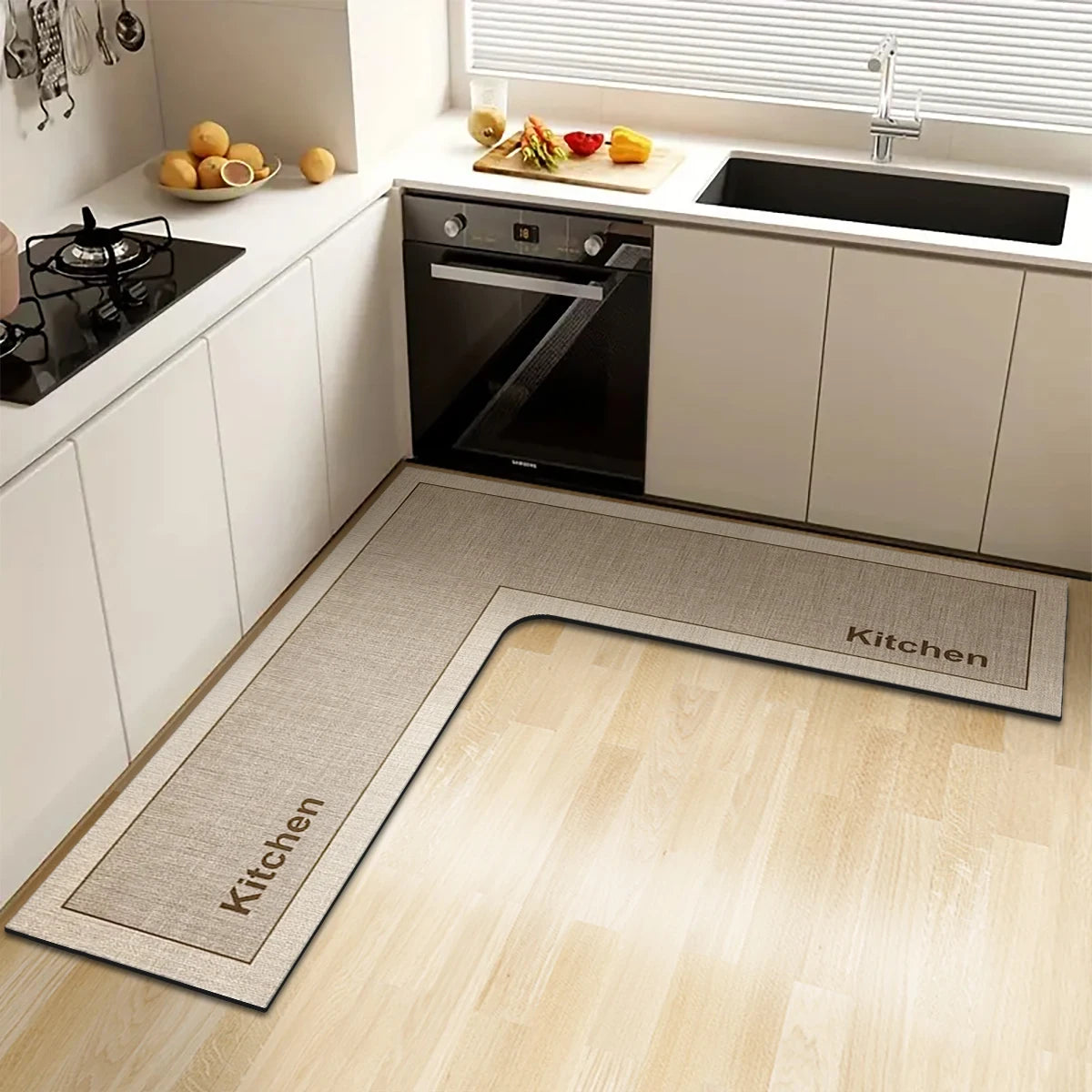 Tappeto Angolare Cucina e Bagno a L – Assorbente e Lavabile