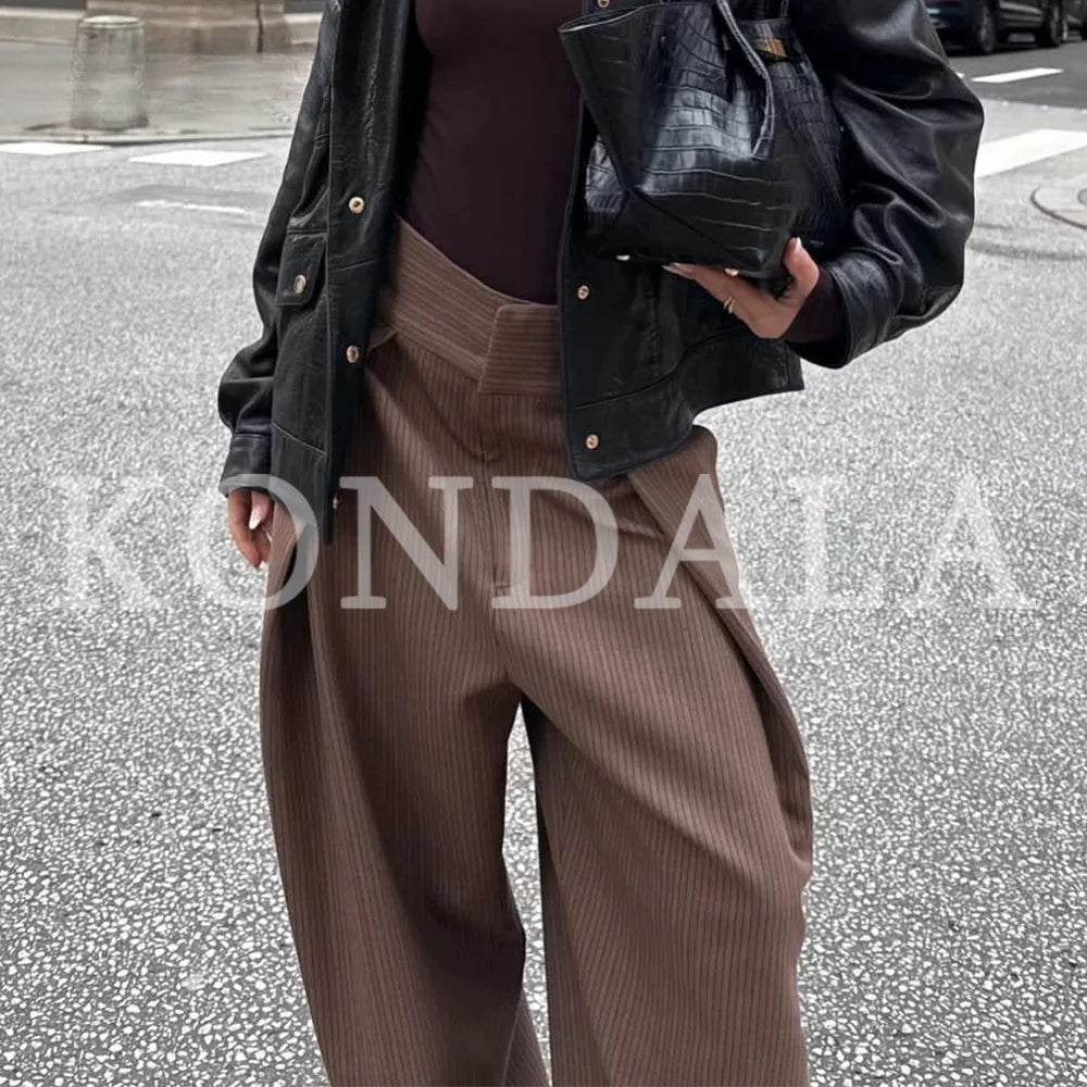 Pantaloni Balloon Donna Vita Alta – Loose Fit Eleganti Chic