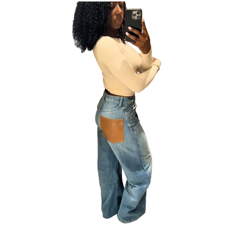 Jeans Donna Straight Gradient con Strappi – Casual Streetwear Autunno 2026