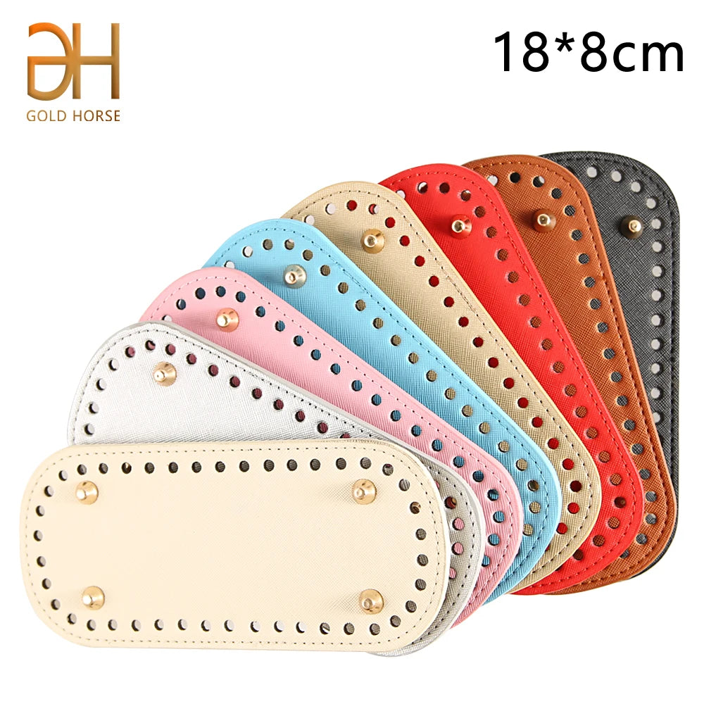 Fondi in PU Leather per Borsa DIY – 5 Taglie, Base Porta Borsa da Cucire per Borse all’Uncinetto, Parti Accessori Fai-da-Te