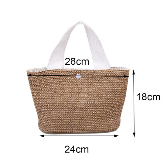 Borsa Mare in Paglia Intrecciata Donna – Grande Capacità Estiva