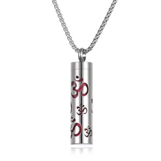 Collana diffusore profumo in acciaio – Aromaterapia wearable argento con spugnetta interna