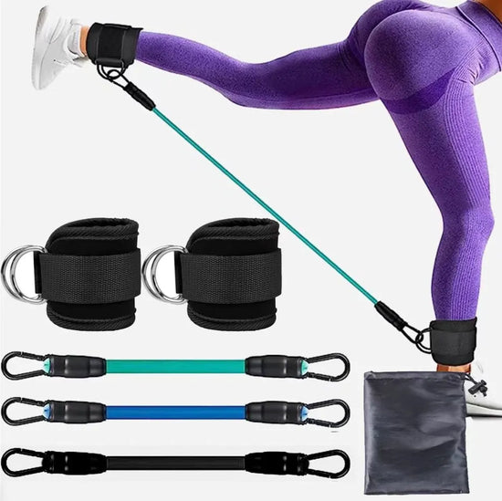 cinturini caviglia fitness per esercizi con cavi e bande elastiche