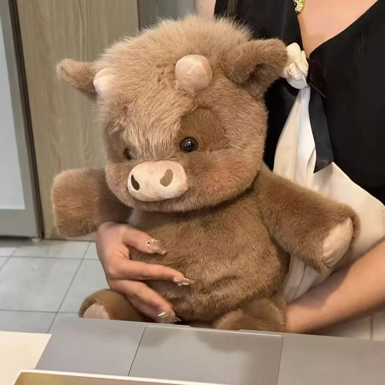Cute Highland Calf Doll Running Little Cow Su 45cm Plush Toy Companion Toy Holiday Gift Decorative Ornament In Stock