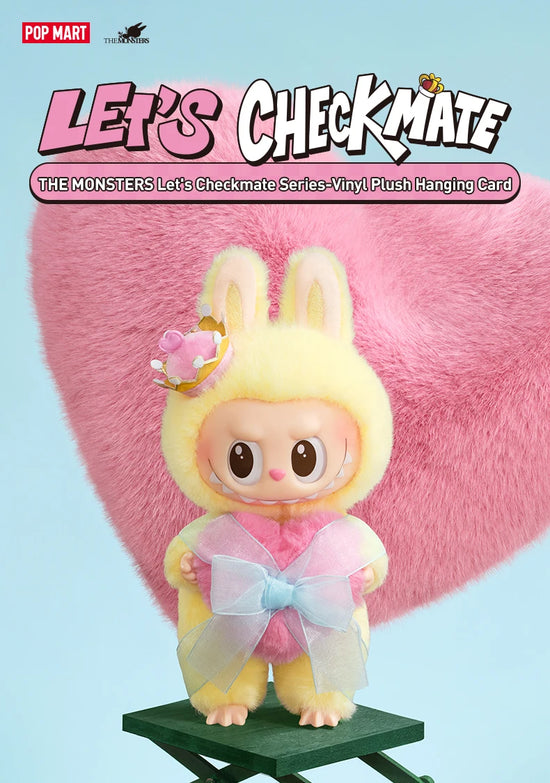 POP MART The Monsters Let’s Checkmate Vinyl Plush Hanging Card – Gadget da collezione, edizione limitata (2 pezzi max)