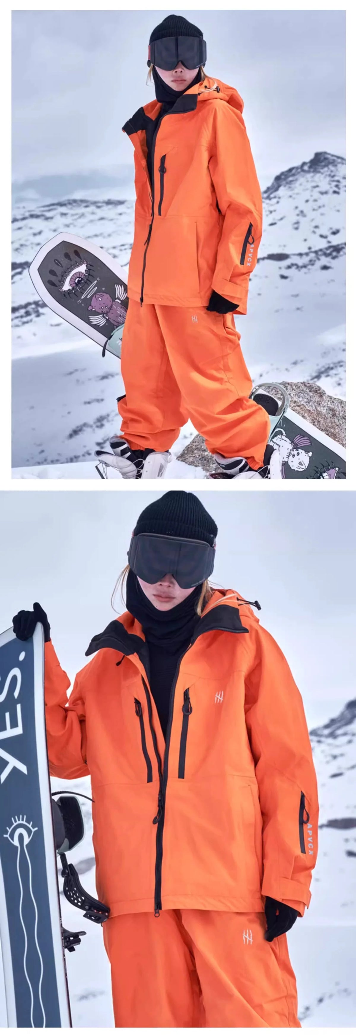 Completo sci e snowboard unisex con giacca e pantaloni