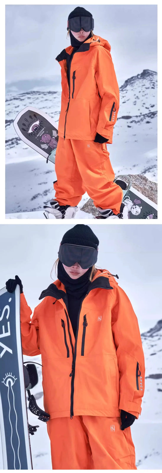 Completo sci e snowboard unisex con giacca e pantaloni