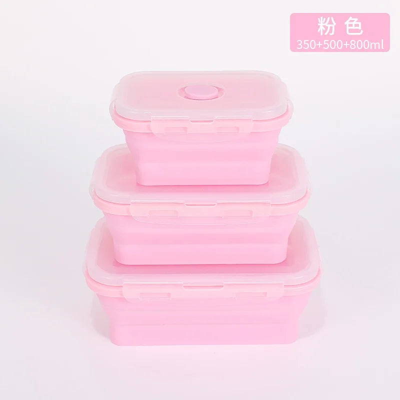 Contenitori Alimentari Pieghevoli 4 Pezzi – Set Salvaspazio in Silicone
