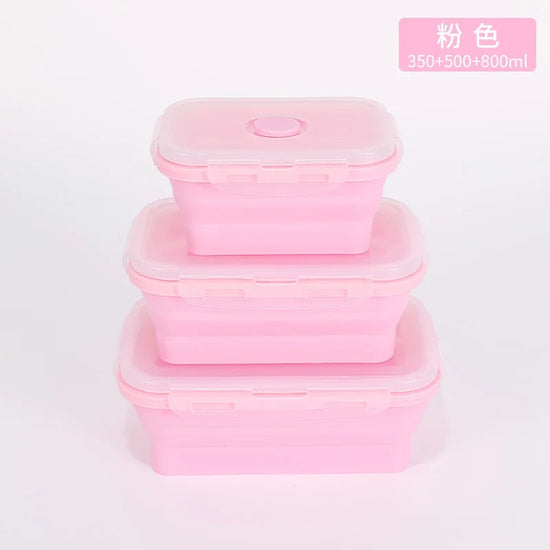 Contenitori Alimentari Pieghevoli 4 Pezzi – Set Salvaspazio in Silicone