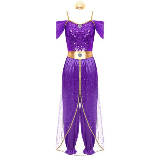 Costume da Principessa Araba / Jasmine Bollywood – Outfit Cosplay per Feste e Halloween
