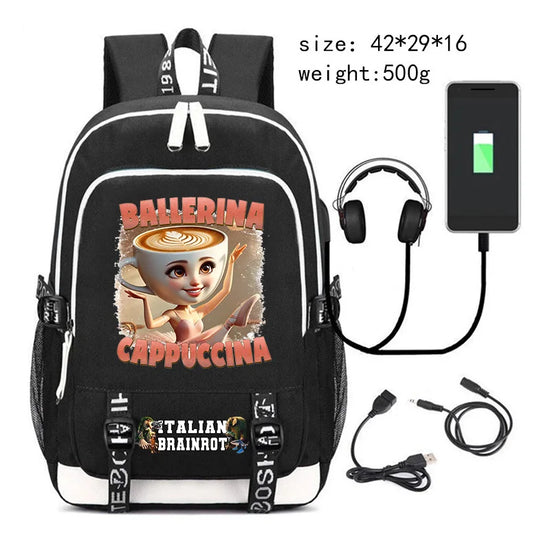 Zaino “Tung Tung Tung Sahur” – Meme Italian Brainrot in moda streetwear virale
