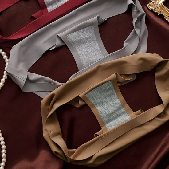 Set 4 pezzi mutandine donna seamless in ice silk – vita bassa G-string ultra sottile comfort quotidiano