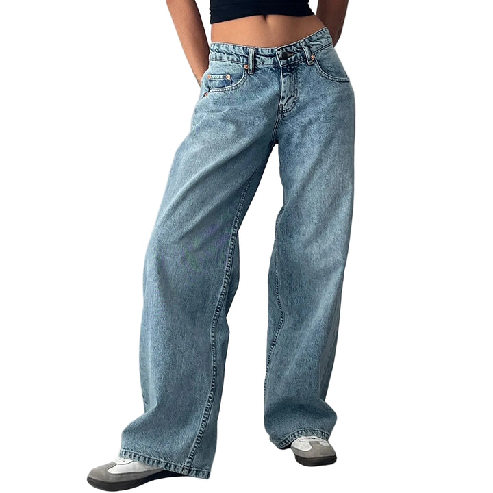 Jeans Boyfriend Donna Vita Alta con Tasche – Stile Y2K