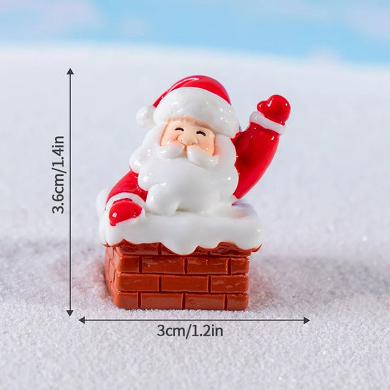 Decorazioni natalizie da scrivania 2025 ‒ set figurine Piccolo Babbo Natale + Alberello ornamentale per ufficio e casa